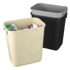 Plastic Wastebasket Rectangular Beige 12L Plastic Wastebasket Rectangular Beige 12L