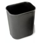 Fire Resistant Rectangular Waste Basket Black 13.2 Litre