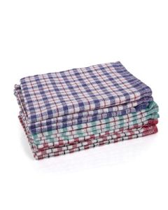 Tea Towel Coloured Check 43x68cm x10 Tea Towel Coloured Check 43x68cm x10