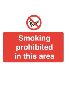 Smoking Prohibited Sign