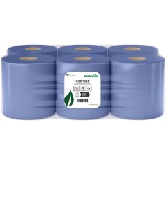 Blue 3ply Centrefeed Roll 150m x6