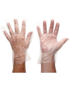 Clear Disposable Polythene Gloves x100