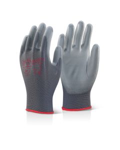 Grey PU Coated Safety Glove
