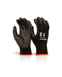 Black PU Coated Safety Glove