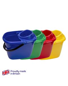 Great British Plastic Mop Bucket and Wringer 14L
