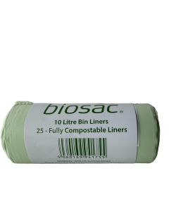 Biosac 10L Compostable Pedal Bin Liner x25 liners per Roll Biosac 10L Compostable Pedal Bin Liner x25 liners per Roll