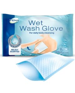 TENA Wet Wash Glove x8