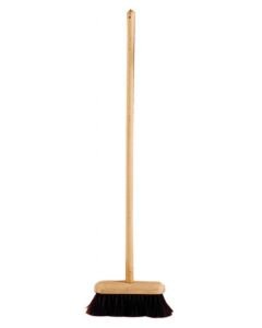 Complete Wooden Broom 12" Soft Bristles