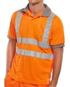 Hi-Visibility Polo Shirt with Short Sleeves