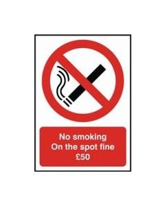 No Smoking Sign Self Adhesive "£50 Fine"