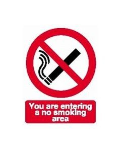 No Smoking Sign Self Adhesive "No Smoking area"