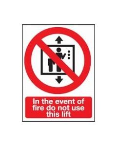 Self adhesive Sign "In the event of fire..."