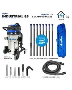 skyVac Industrial 85 Wet and Dry Vacuum Unit 110v -  20ft - 4 Poles (6m)