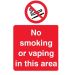 No Smoking or Vaping Sign