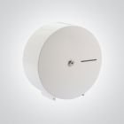 White Steel Mini Jumbo Toilet Roll Dispenser